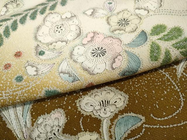 平和屋着物●訪問着 辻が花 暈し染め 金彩 正絹 逸品 未使用 CABD0063ut