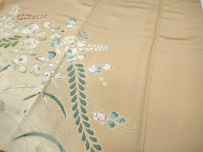 平和屋着物●訪問着 辻が花 暈し染め 金彩 正絹 逸品 未使用 CABD0063ut
