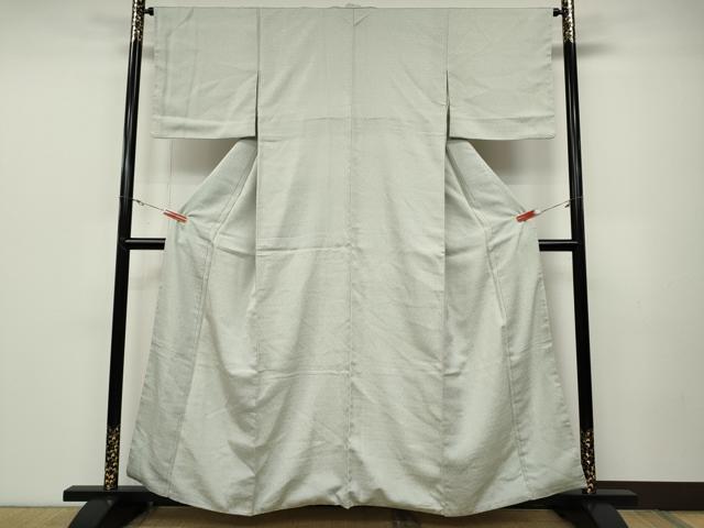 平和屋着物●上質なお召 吉祥花文 正絹 逸品 CABD0067ut