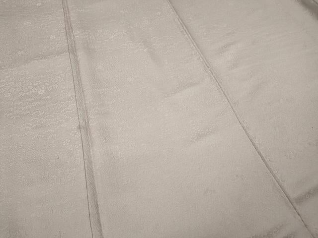 平和屋着物●上質な色無地　草花地紋　枯野色　正絹　逸品　CABD0071ut