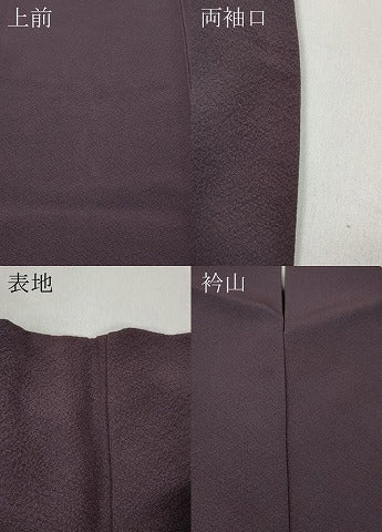 平和屋着物●上質な色無地　彩コレクション　似せ紫色　京都きもの友禅扱い　反端付き　正絹　逸品　CABD0072ut