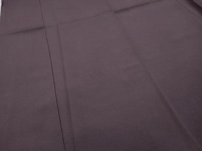 平和屋着物●上質な色無地　彩コレクション　似せ紫色　京都きもの友禅扱い　反端付き　正絹　逸品　CABD0072ut