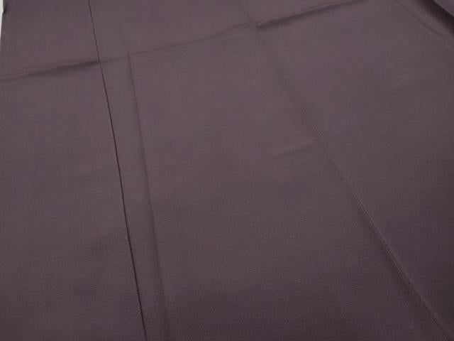 平和屋着物●上質な色無地　彩コレクション　似せ紫色　京都きもの友禅扱い　反端付き　正絹　逸品　CABD0072ut