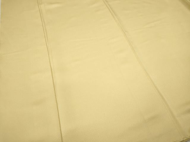 平和屋着物●上質な色無地 淡黄色 正絹 逸品 未使用 CABD0076ut