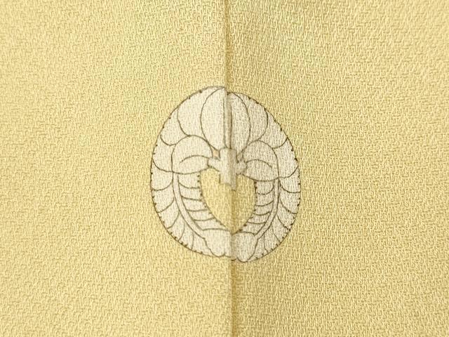 平和屋着物●上質な色無地 淡黄色 正絹 逸品 未使用 CABD0076ut