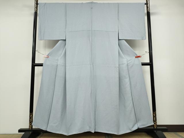平和屋着物●上質な色無地　霞地紋　淡藤色　正絹　逸品　CABD0079ut