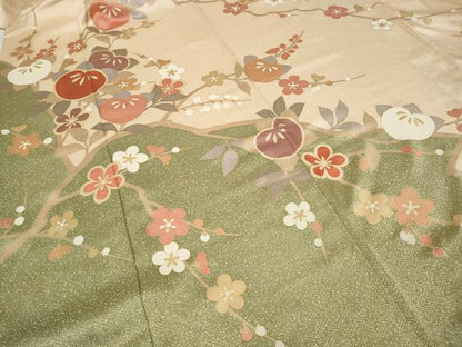 平和屋着物●訪問着　枝花文　金彩　正絹　逸品　CABD0083ut