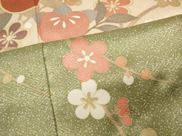 平和屋着物●訪問着　枝花文　金彩　正絹　逸品　CABD0083ut