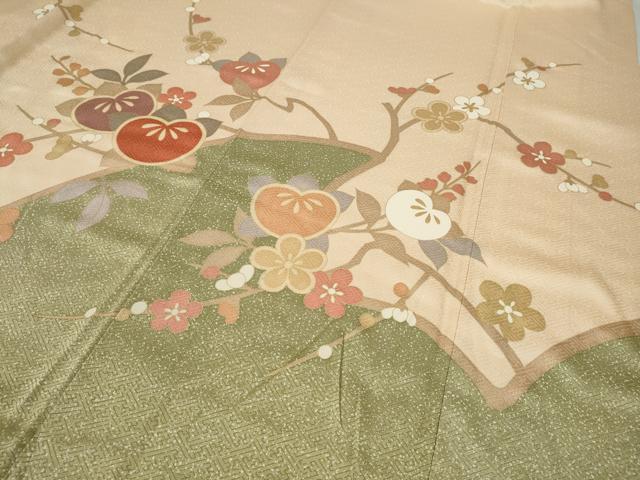 平和屋着物●訪問着　枝花文　金彩　正絹　逸品　CABD0083ut