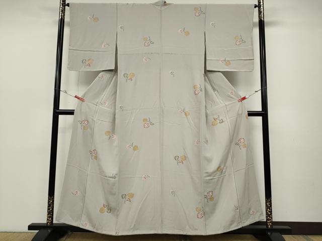 平和屋着物●上質な小紋　葵　金彩　正絹　逸品　未使用　CABD0085ut