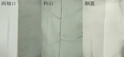 平和屋着物●訪問着　駒刺繍　エ霞吉祥花文　金彩　正絹　逸品　CABD0087ut