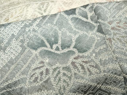 平和屋着物●訪問着　総絞り　草花文　暈し染め　正絹　逸品　CABD0088ut