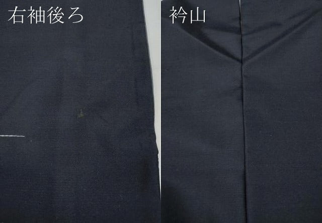 平和屋着物●訪問着　作家物　紬地　刺繍　霞文　正絹　逸品　CABD0096ut
