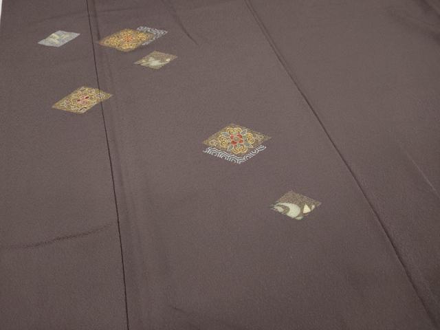 平和屋着物●訪問着　竹屋町刺繍　菱吉祥花文　金彩　正絹　逸品　CABD0098ut