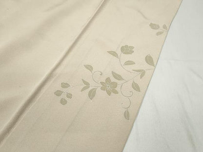 平和屋着物●豪華色留袖　駒刺繍　向かい鳥更紗花蝶文　正絹　逸品　CABD0104ut
