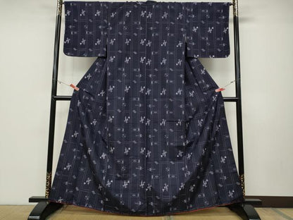 平和屋着物●本場琉球絣　正絹　逸品　未使用　CABD0107ut
