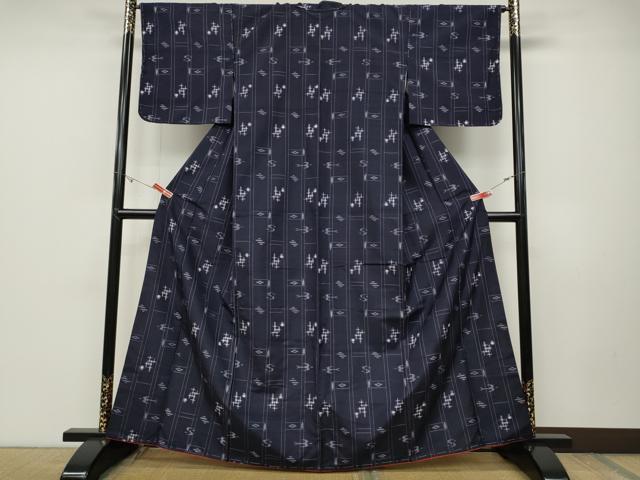 平和屋着物●本場琉球絣　正絹　逸品　未使用　CABD0107ut