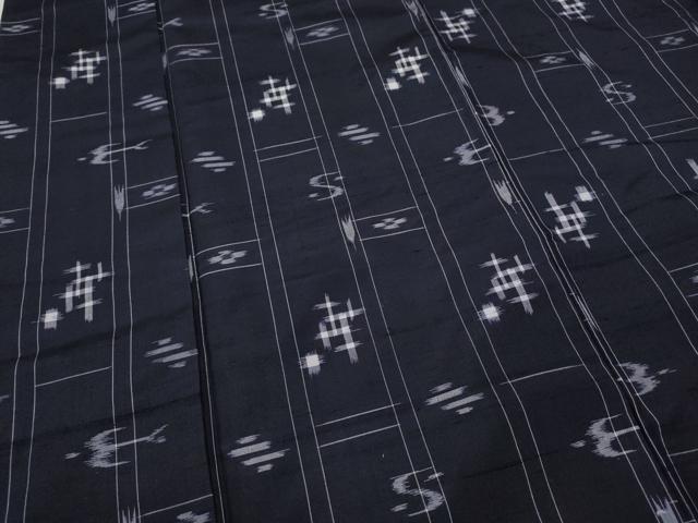 平和屋着物●本場琉球絣　正絹　逸品　未使用　CABD0107ut