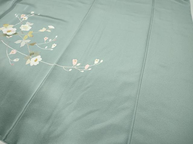 平和屋着物●訪問着　友禅　枝花文　暈し染め　正絹　逸品　CABD0109ut