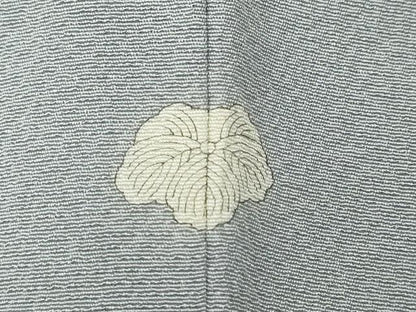 平和屋着物●上質な色無地　鬱金箔　灰青色　正絹　逸品　CABD0110ut