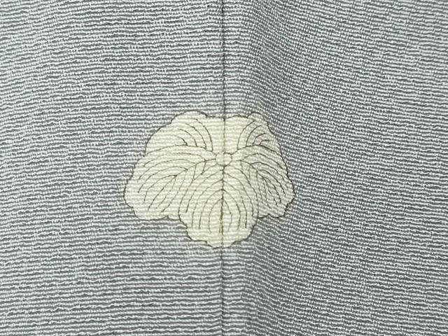 平和屋着物●上質な色無地　鬱金箔　灰青色　正絹　逸品　CABD0110ut