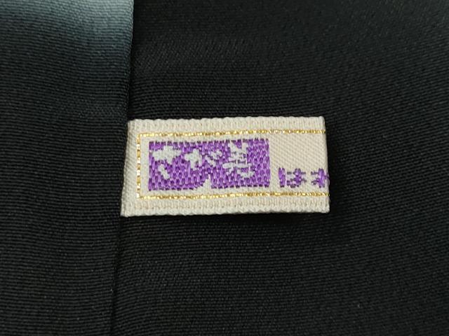 平和屋着物●江戸小紋 斜線寄せ小紋柄 黒地 さが美扱い 正絹 逸品 CABD0114ut