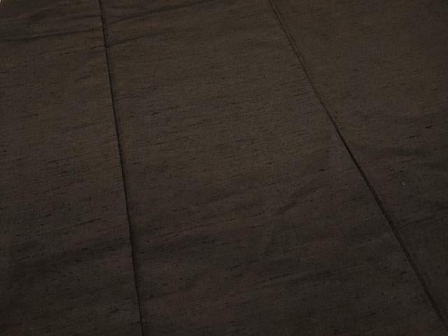 平和屋着物●男性　紬　アンサンブル　色無地　赤墨色　正絹　逸品　CABD0118ut