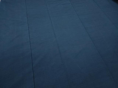 平和屋着物●男性　紬　羽織セット　着物：青藍色　羽織：留紺色　正絹　逸品　CABD0119ut