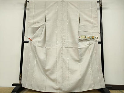 平和屋着物●塩沢紬　100亀甲　吉祥間道　証紙付き　正絹　逸品　未使用　CABD0123ut