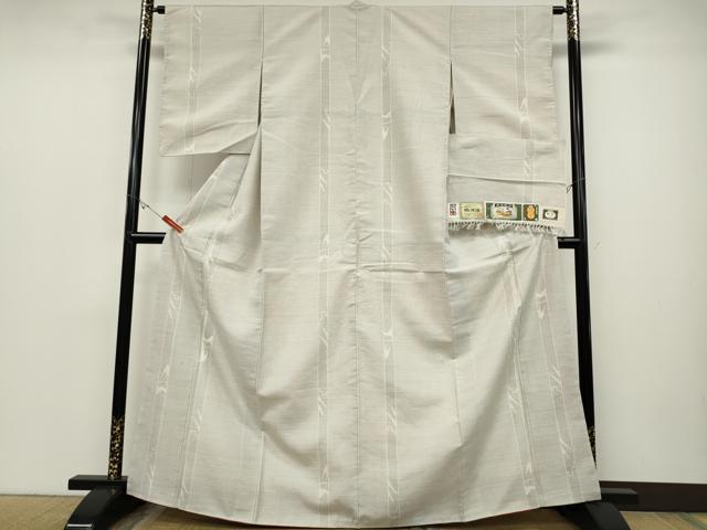平和屋着物●塩沢紬　100亀甲　吉祥間道　証紙付き　正絹　逸品　未使用　CABD0123ut