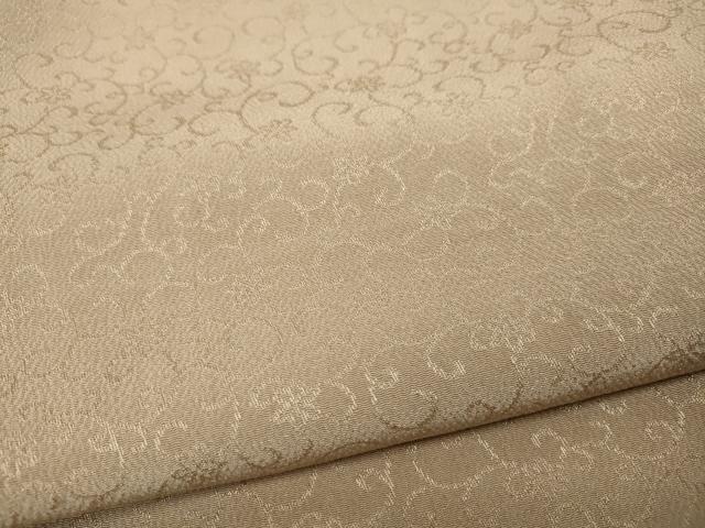 平和屋着物●上質な色無地　花唐草地紋　洗柿色　正絹　逸品　CABD0129ut