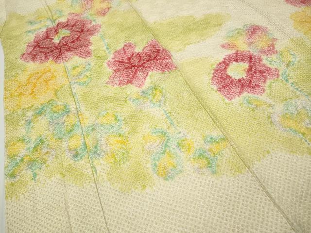 平和屋着物●豪華振袖　総絞り　枝花文　正絹　逸品　CABD0133ut