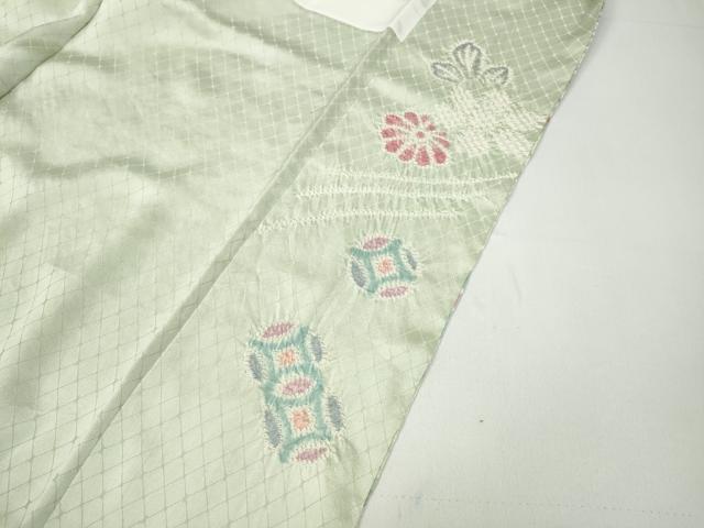 平和屋着物●訪問着　総絞り　流水舞花文　正絹　逸品　CABD0134ut