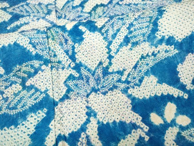 平和屋着物●訪問着　総絞り　舞花文　正絹　逸品　CABD0135ut