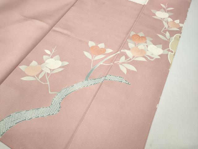 平和屋着物●豪華色留袖　駒刺繍　雪輪枝橘文　正絹　逸品　未使用　CABD0138ut