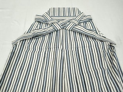 平和屋着物●男性　馬乗り袴　縞　綿　逸品　CABD0142ut