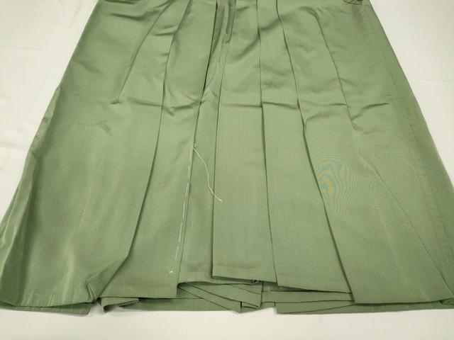平和屋着物●男性　馬乗り袴　山葵色　洗える着物　CABD0143ut