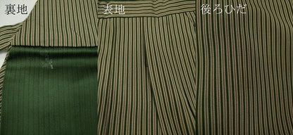 平和屋着物●男性　馬乗り袴　縞　正絹　逸品　CABD0144ut
