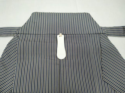 平和屋着物●男性　精巧昆龍平　馬乗り袴　縞　反端付き　正絹　逸品　未使用　CABD0145ut