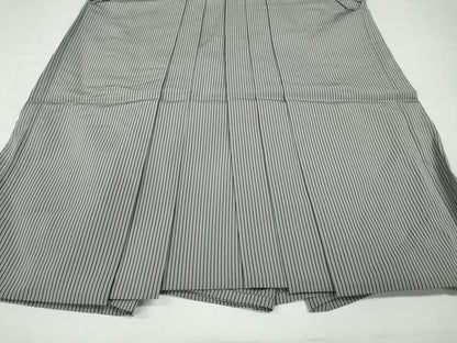 平和屋着物●男性　馬乗り袴　絲織平　縞　正絹　逸品　CABD0146ut