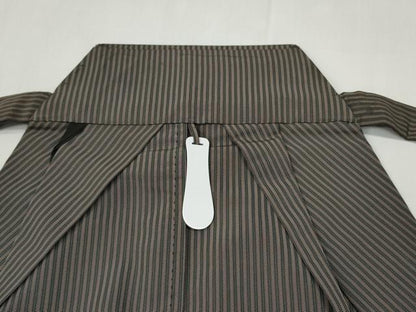 平和屋着物●男性　馬乗り袴　縞　正絹　逸品　CABD0149ut