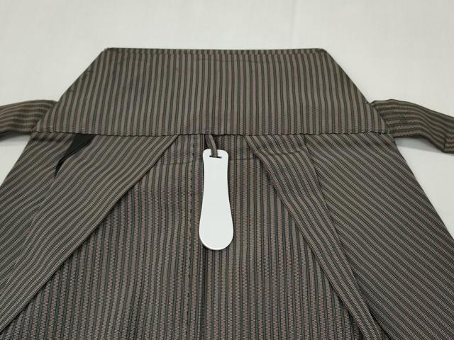 平和屋着物●男性　馬乗り袴　縞　正絹　逸品　CABD0149ut