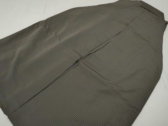 平和屋着物●男性　馬乗り袴　縞　正絹　逸品　CABD0149ut