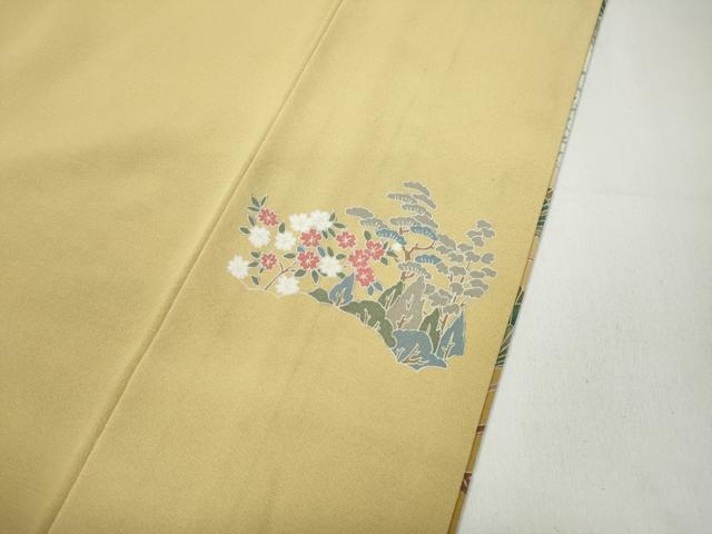 平和屋着物●訪問着　草花文　暈し染め　正絹　逸品　CABD0154ut