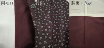 平和屋着物●上質な小紋　舞梅文　正絹　逸品　CABD0156ut
