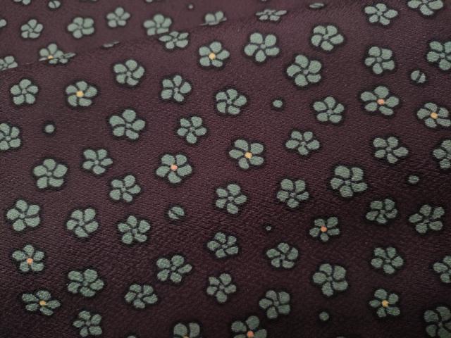 平和屋着物●上質な小紋　舞梅文　正絹　逸品　CABD0156ut