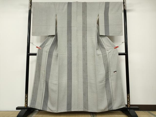 平和屋着物●訪問着　作家物　吉祥間道　黒地　正絹　逸品　CABD0164ut