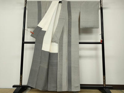 平和屋着物●訪問着　作家物　吉祥間道　黒地　正絹　逸品　CABD0164ut