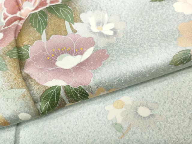平和屋着物●訪問着　枝垂れ花文　金彩　正絹　逸品　CABD0165ut