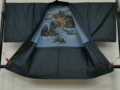 平和屋着物●男性 本場大島紬 アンサンブル 80亀甲 総詰め 正絹 逸品 CABD0169ut